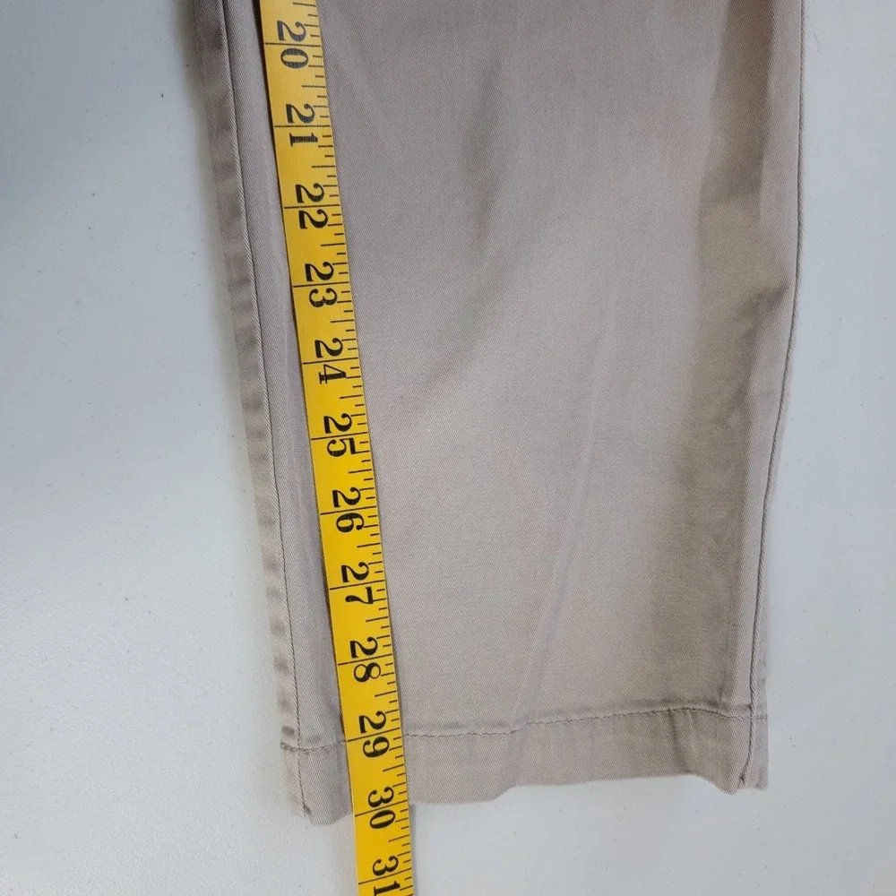 Khakis & Co Tummy Slimming Chino Pants Women 12 Tan Flexible Waist - Picture 5 of 7